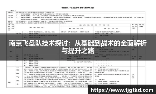 南京飞盘队技术探讨：从基础到战术的全面解析与提升之路